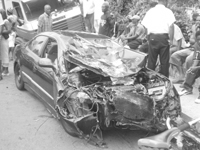Road accidents  on the increase