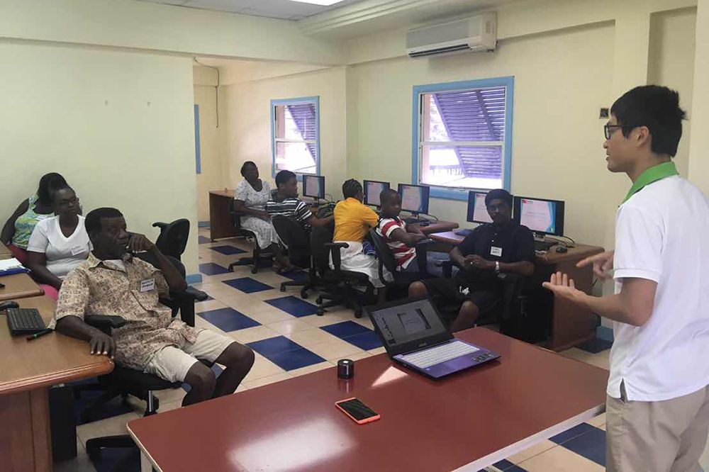 The Taiwan Technical Mission conducts ICT training at the Sir Louis Straker LRC