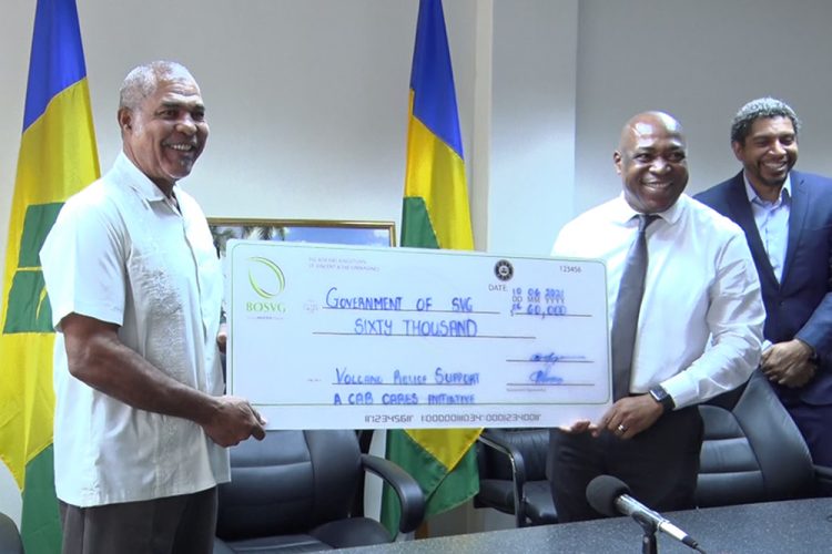 Caribbean Association of Banks donates to SVG’s relief and recovery