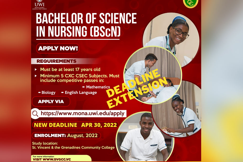 UWI Amends 2022 BSc Nursing Application At SVGCC Searchlight