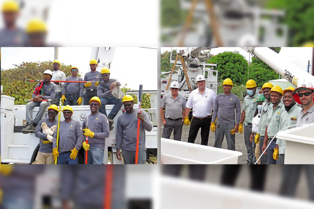 VINLEC linesmen now equipped for live line maintenance work VINLEC linesmen now equipped for live line maintenance work