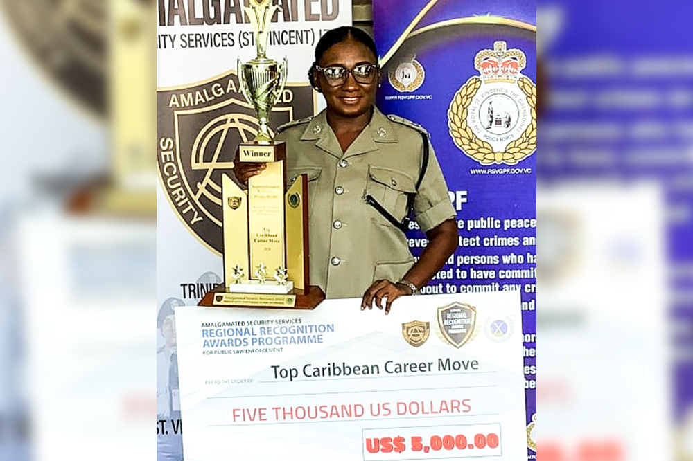 Female Vincentian police officer receives regional recognition award - Vimarsana News