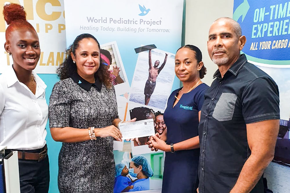 Tropical Shipping makes donation to World Paediatric Project - Vimarsana News
