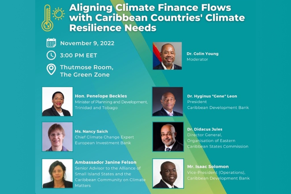 Caribbean Collaborate on Climate Financing Solutions for the Region at COP 27 in Egypt - Vimarsana News
