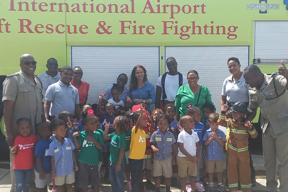Headstart PreSchool pays visit to Argyle International Airport Fire