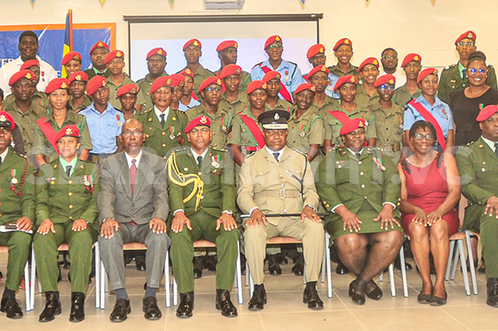 Cadets recognise their members for work during the volcanic eruptions
