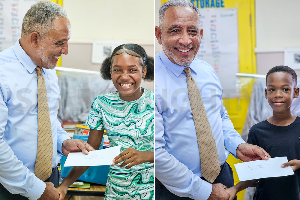 NDP gives cash to Southern Grenadines students on Beryl Anniversary