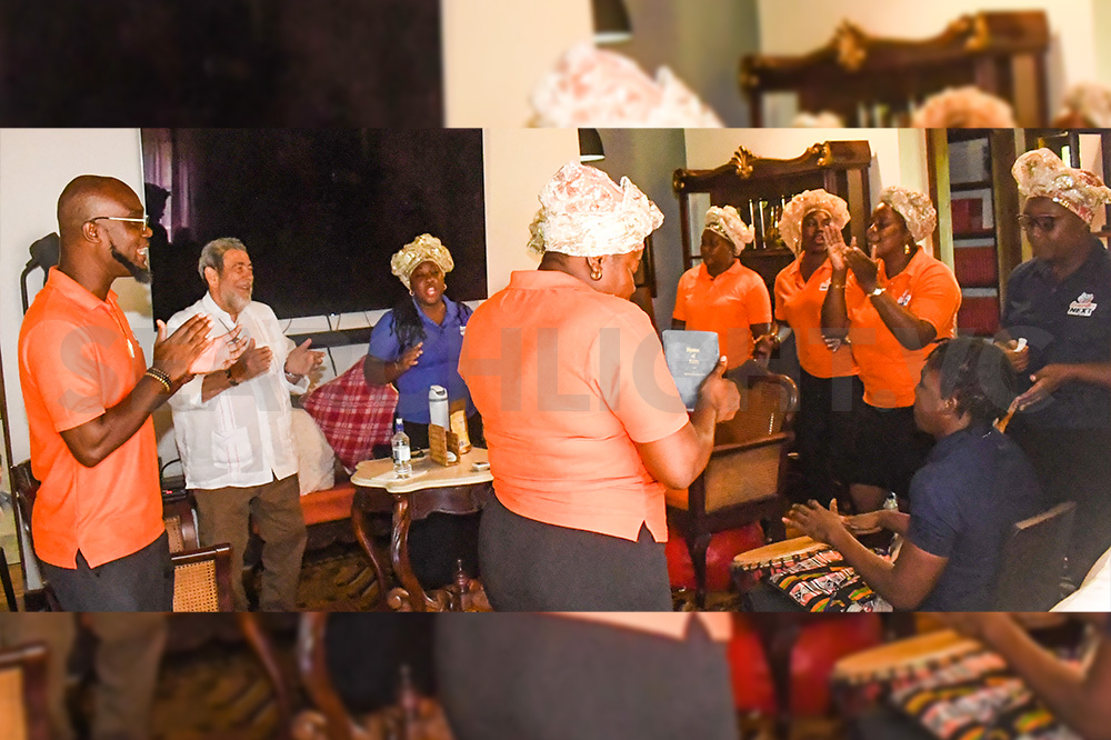 Spiritual Baptist group visits the former Prime Minister