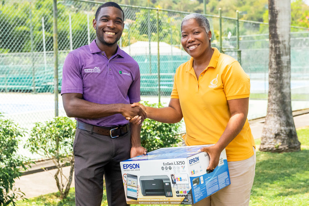 Mavcom donates printer to SVG Tennis Association