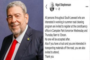Opposition Leader says registering at NDP party office for road work is inappropriate