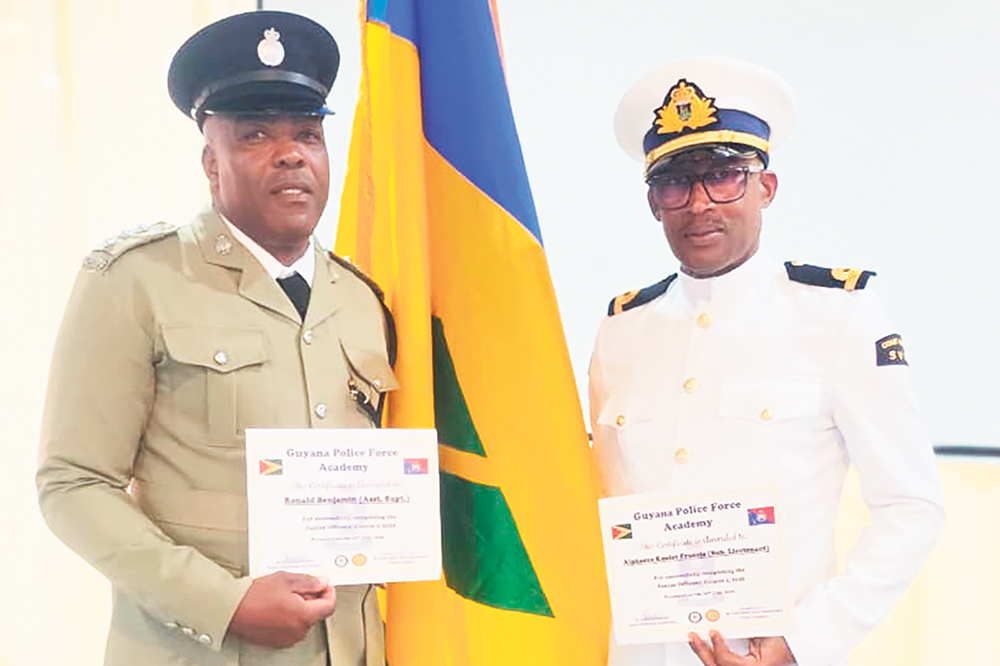 Vincentian police complete regional Junior Officers’ course in Guyana